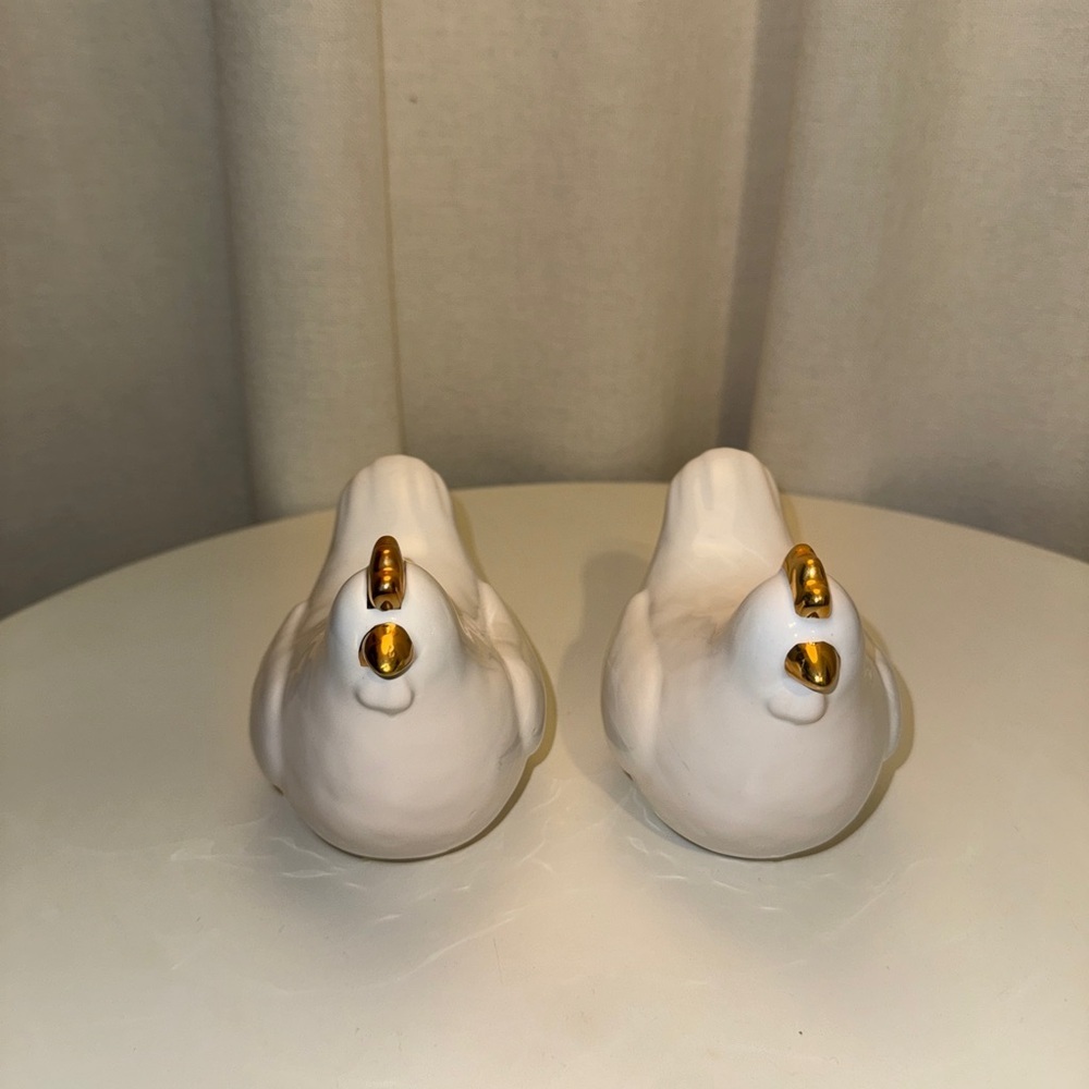 Target Easter White Ceramic Chicken Decoration NWT